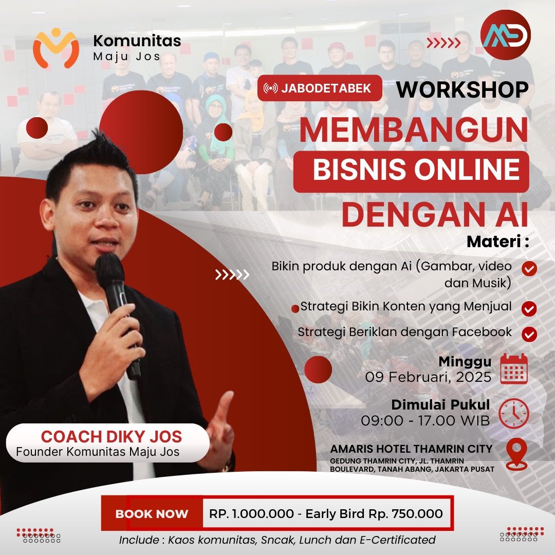 Flyer Workshop Membangun Bisnis Online dengan AI